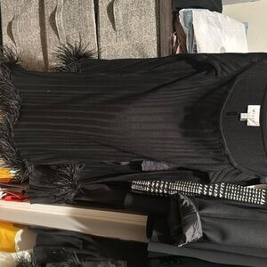 Black off shoulder Milly dress